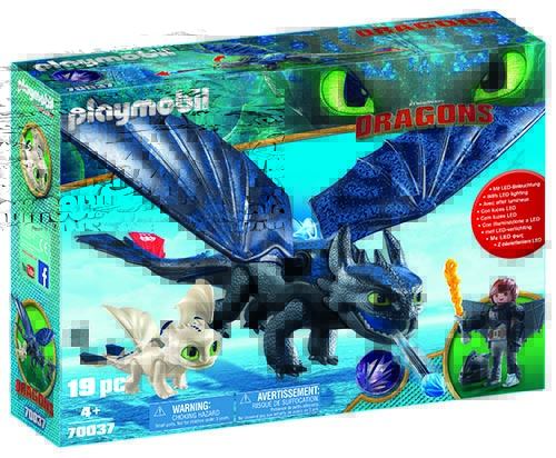 190 PLAYMOBIL 70037 Hiccup and Toothless with Baby Dragon box